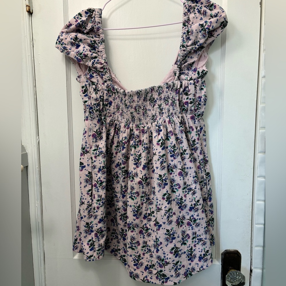 NEW Free People Gaia Floral Printed Cord Tunic Babydoll Dress - Picture 6 of 6
